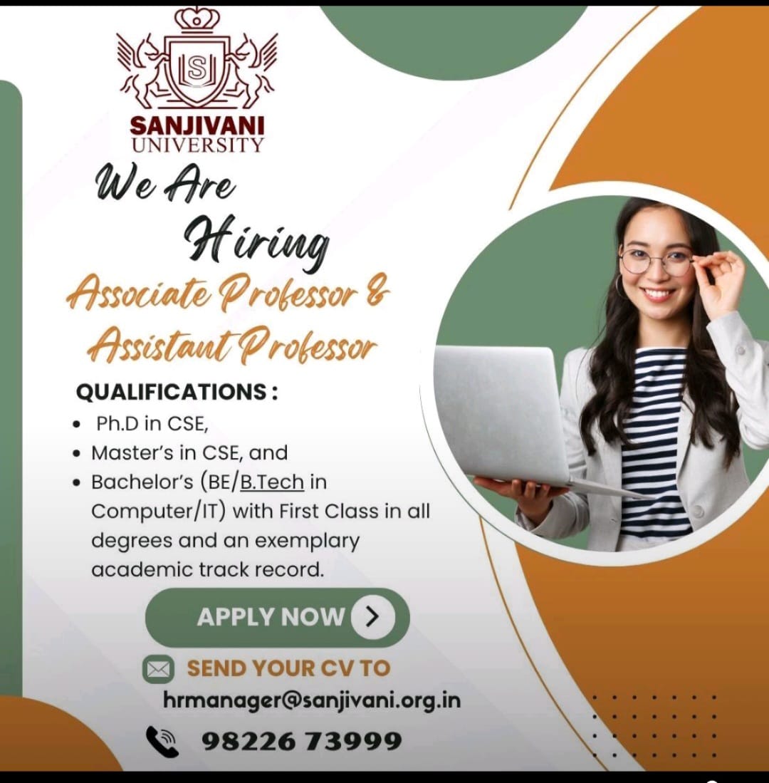 Sanjivani University Job Advertisement